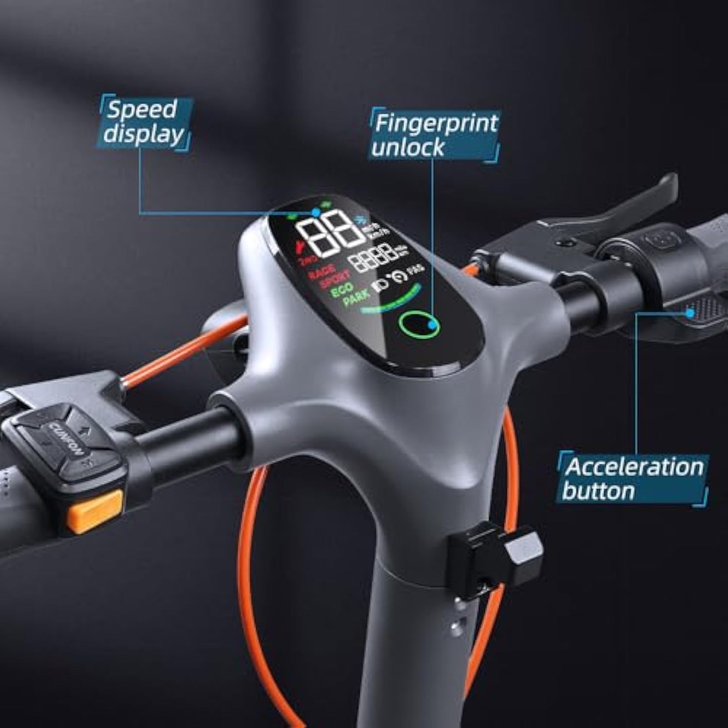Electric Scooter, 1200W Motor, MAX 50 Miles Long Range & 31 mph Top Speed, with 10.5" Off Road Tires, Dual Brake & Dual Suspension Commuting E-Scooter for Adults and Teens